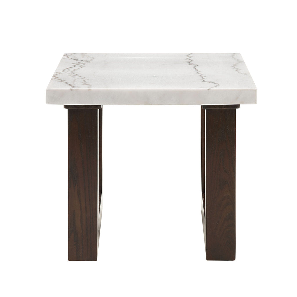 Edwyn Natural Marble Top End Table