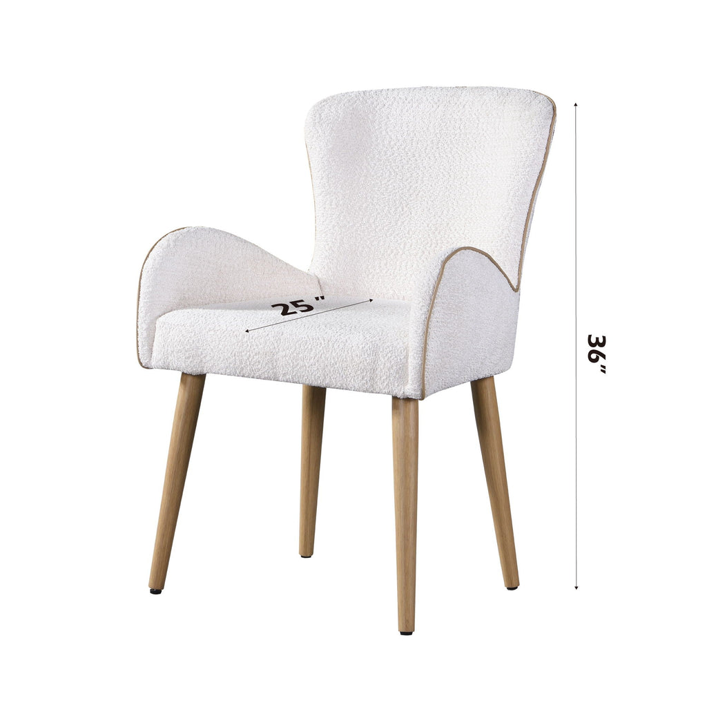 Qwin - Boucle Side Chair (Set of 2) - Beige