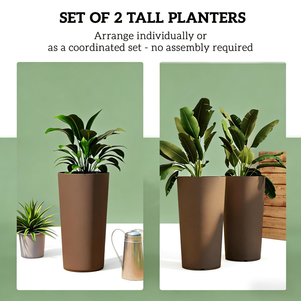 Tall Stackable Planters Set of 2