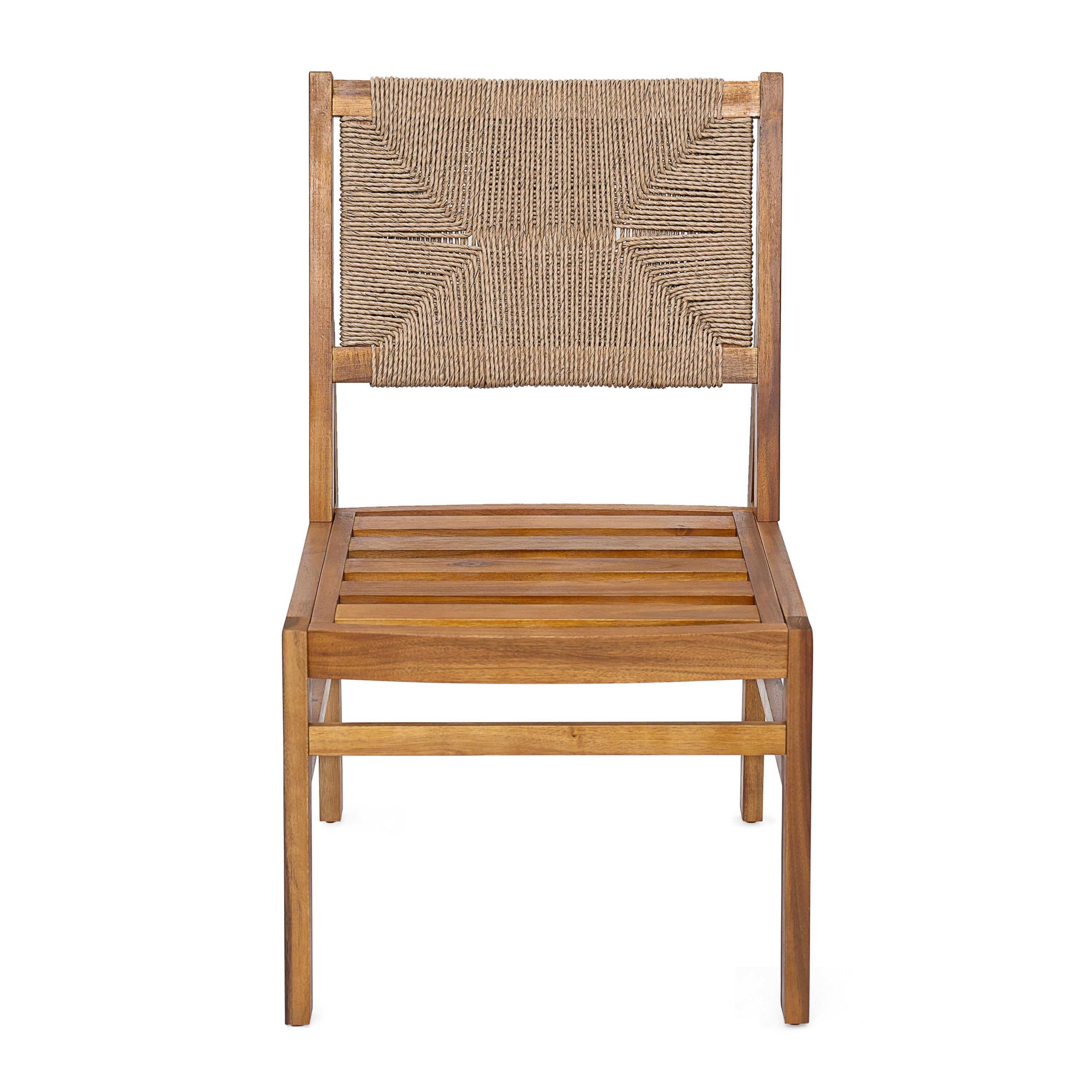 Outdoor 7 Pieces Acacia Wood Dining Set with Taiga 69 Table and Teak Finish