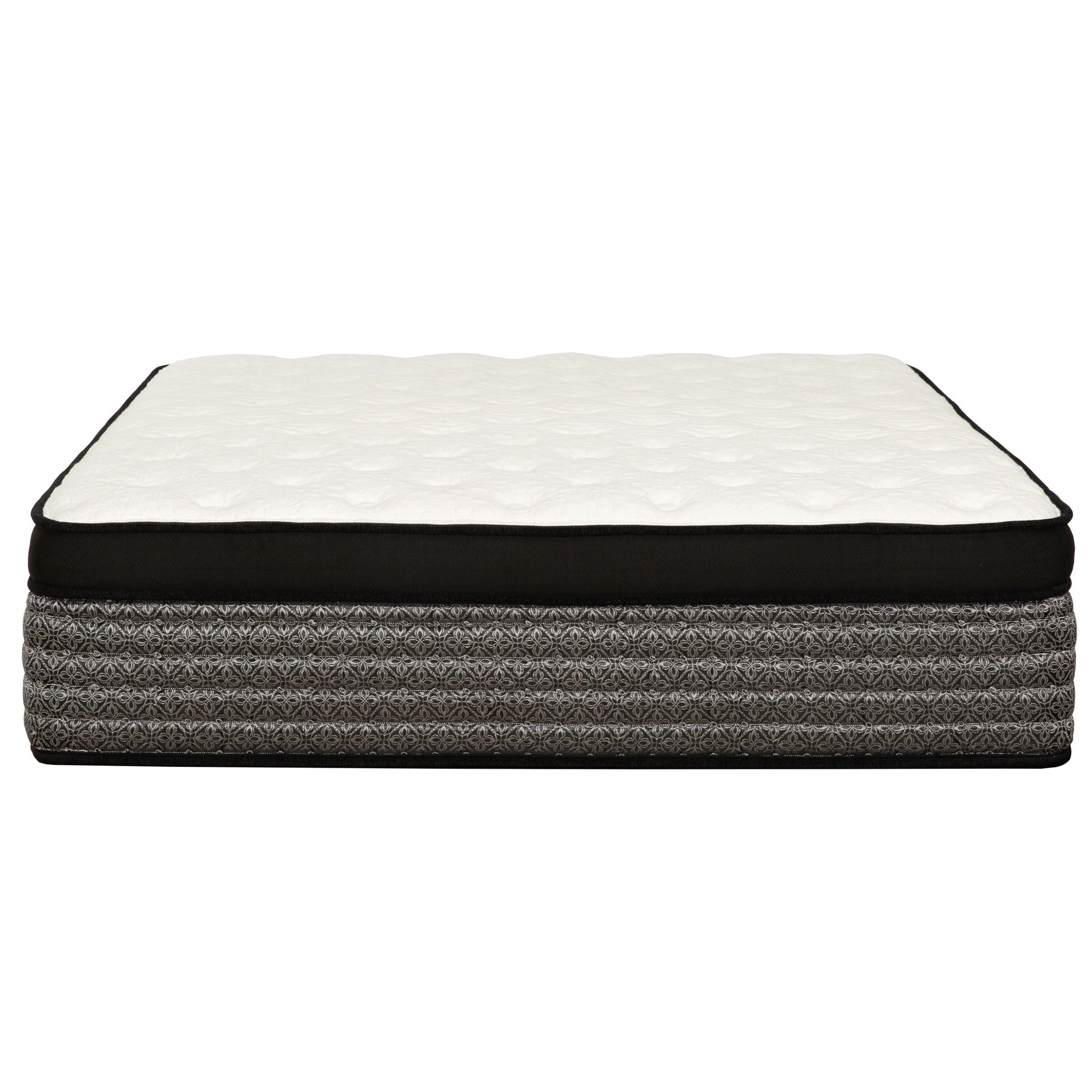 16" Premium Hybrid Mattress In A Box Plush Gel Memory Foam Top With Cooling Technology - Gray / White - Queen