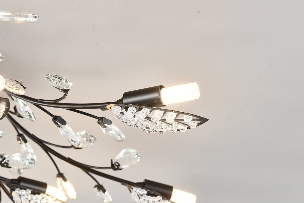 15-Light Chandelier Crystal Ceiling Lamp