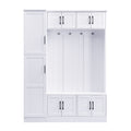 Tall Hall Tree With Shoe Storage, 4 In 1 Entryway Bench