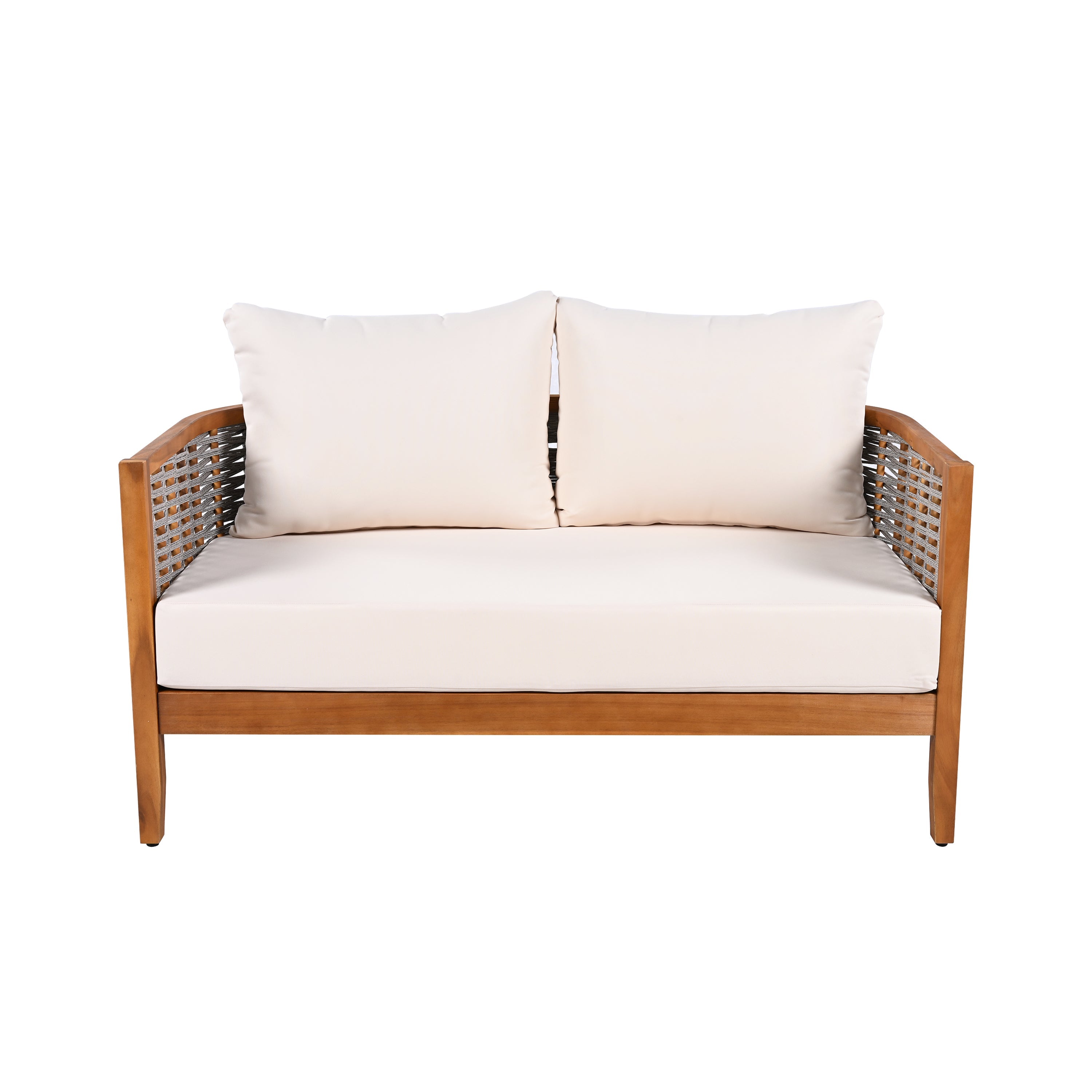 Outdoor Unique Tub Design 4-Seat Sofa Set with Woven Rope