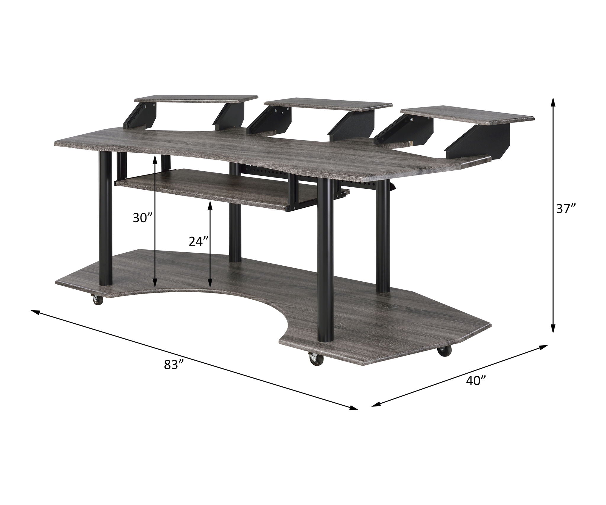 Eleazar Music Recording Studio Desk Wood