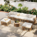All-Weather 7-Piece Rattan Outdoor Sectional Sofa Set