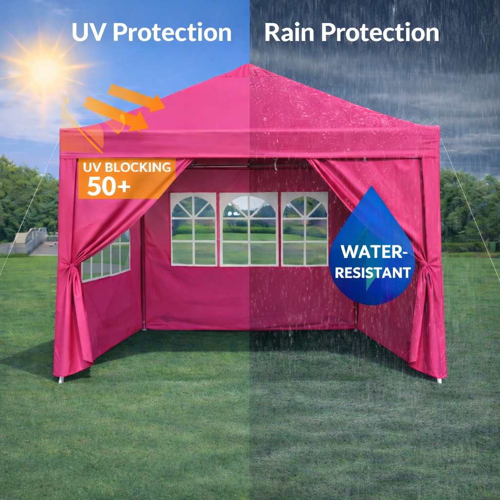 Outdoor 10x10 Ft Pop Up Gazebo Canopy Tent with Removable Sidewalls