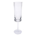Oval Halo Unbreakable Plastic Champagne Flutes (Set of 4), Acrylic Wedding Mimosas Glasses, 4Oz - Clear