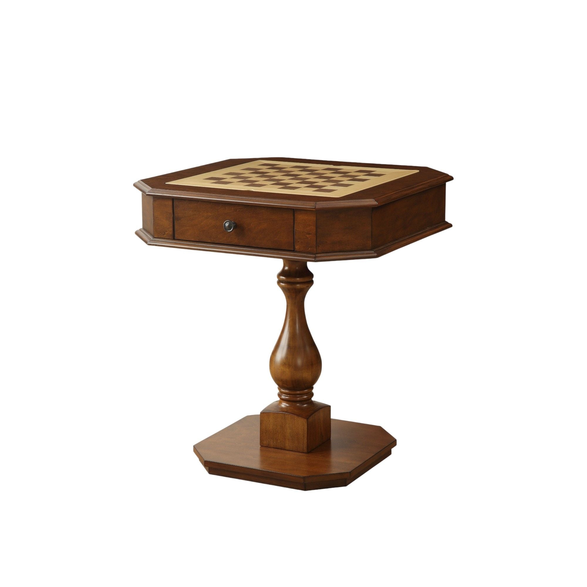 Bishop - Reversible Chess Checker Game Table With Game Tray (Chess Figures Not Included)