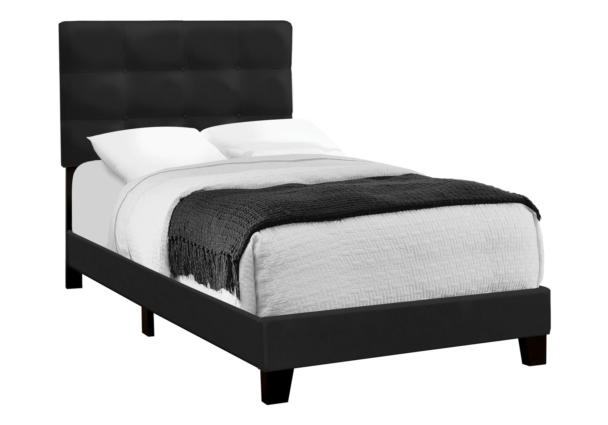 Transitional Upholstered Bed Frame