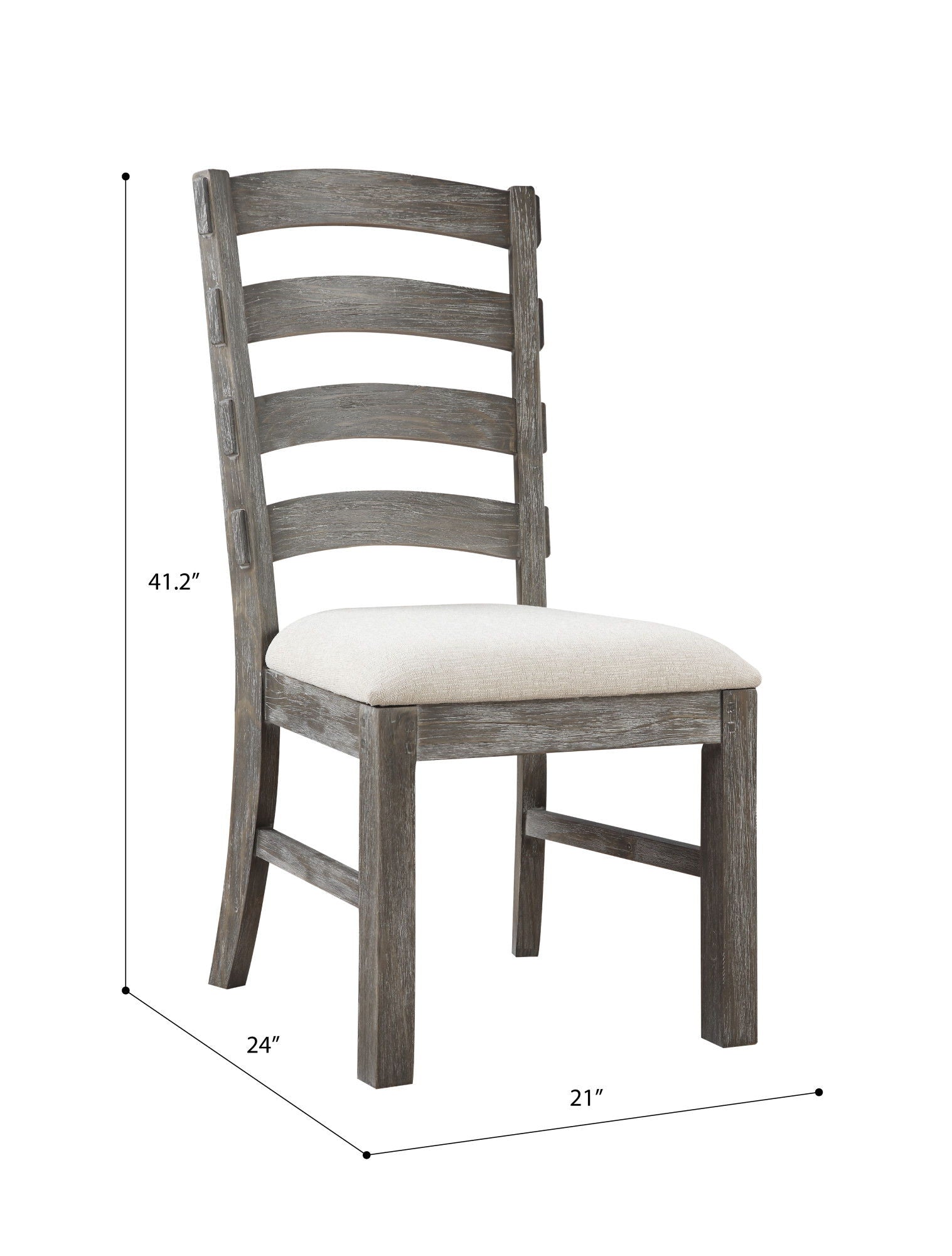 Upholstered Dining Chairs (Set of 2) - Brown - Wood