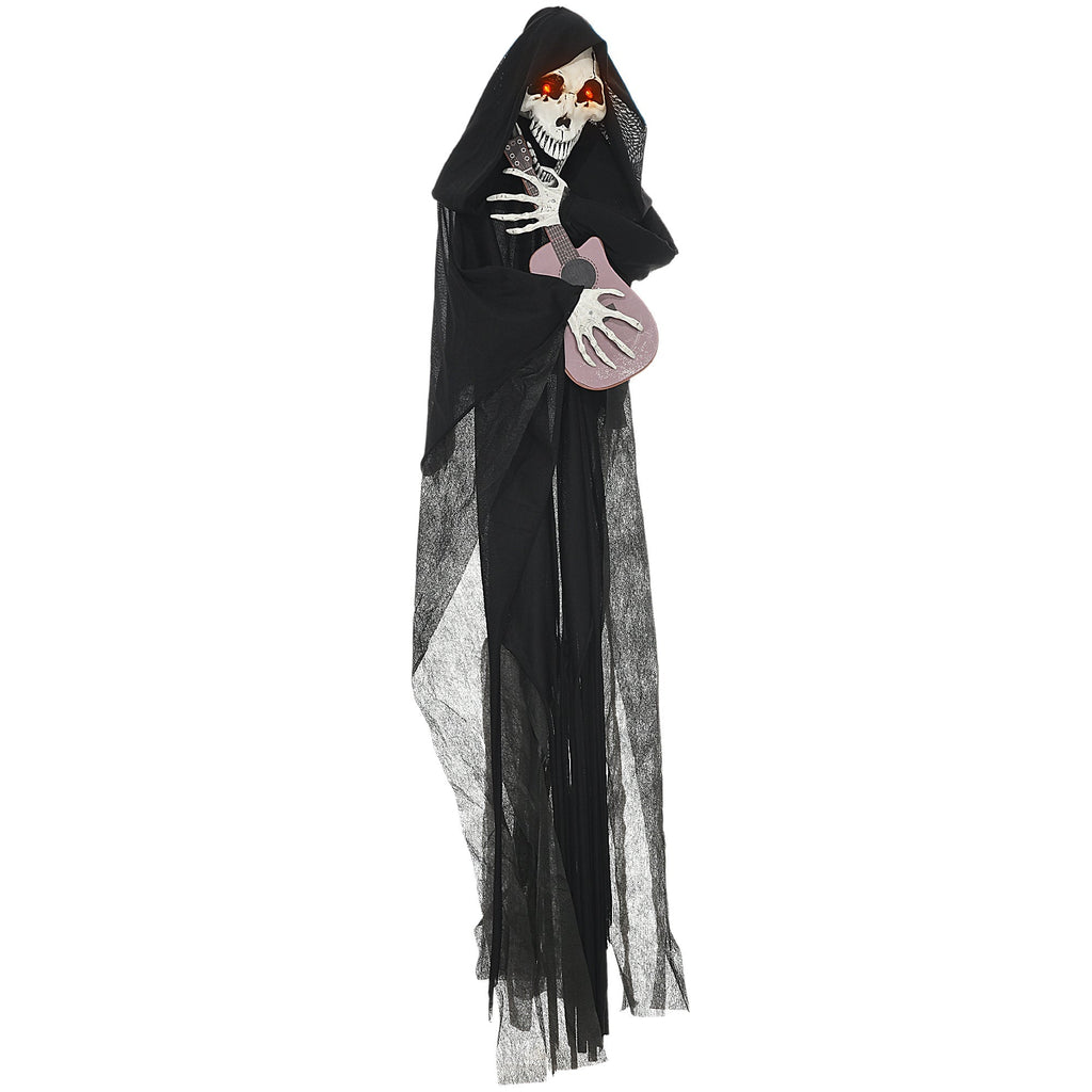 4.3' Animated Grim Reaper Guitarist with Motion and Sound Activation