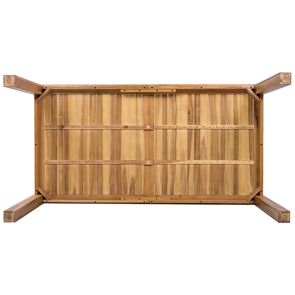 TOPMAX Patio 5pcs Wooden Dining Table Set