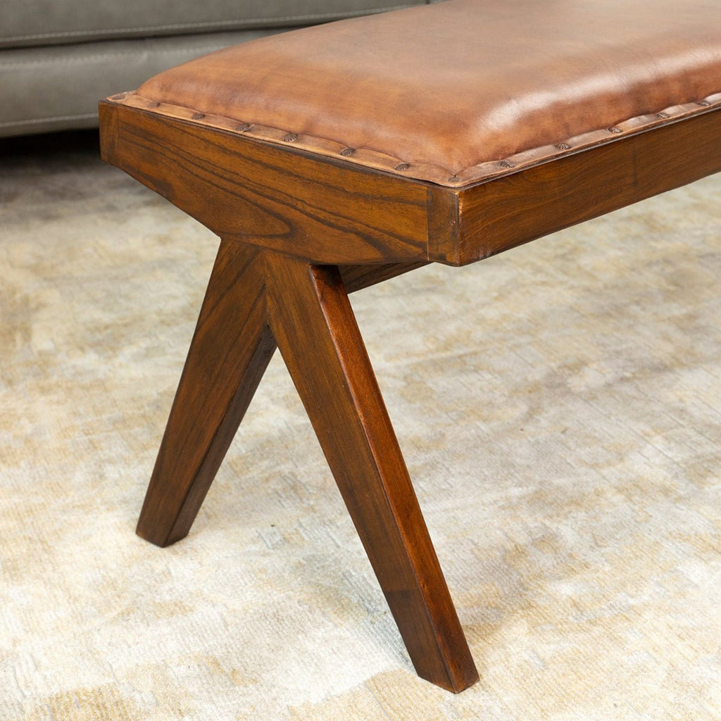 Chad - Bench - Brown / Tan