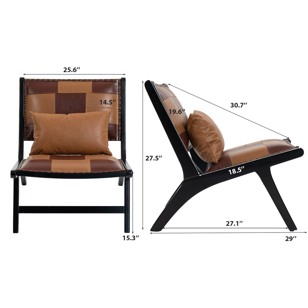 Modern Boho Accent Chair for Living Room, Mid Century Lounge Chair