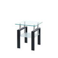 Luxury Modern Tempered Glass Coffee Table with 2 Layers