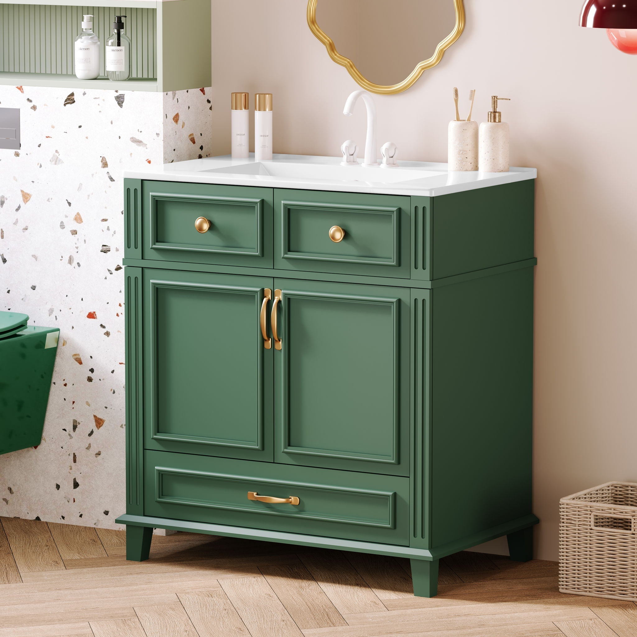 Bathroom Vanity With Sink And Storage Cabinet