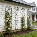 4 Pack Metal Garden Trellis 86.7'' x 19.7'' Rustproof Black