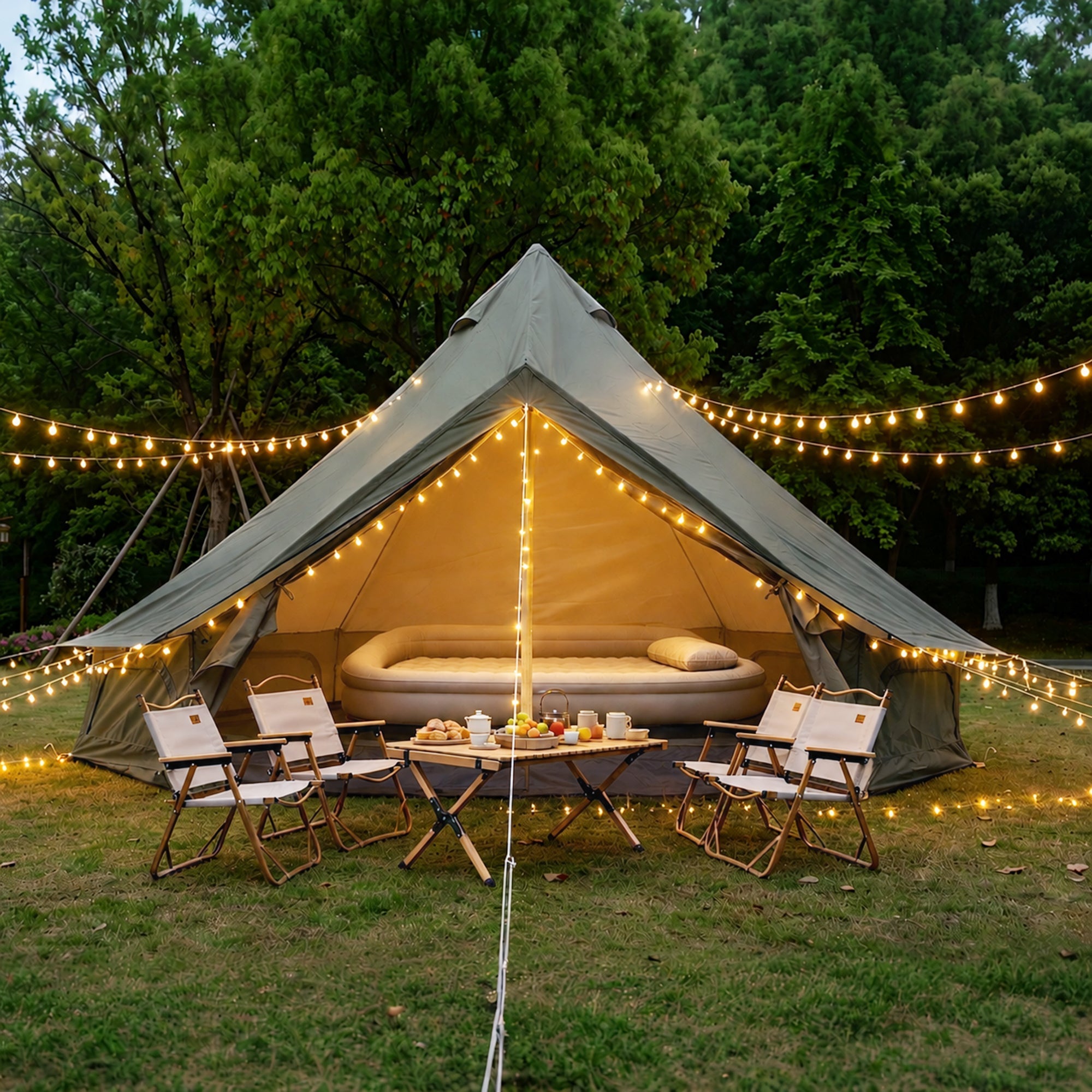 Oxford Bell Tent for Family Camping - Spacious 9.8ft Yurt