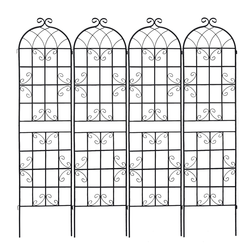 Metal Garden Trellis 4 Pack Rustproof Climbing Plant Supports