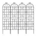 Metal Garden Trellis 4 Pack Rustproof Climbing Plant Supports
