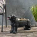 MGO Dog Bench - Outdoor Labrador Design, Matte Black