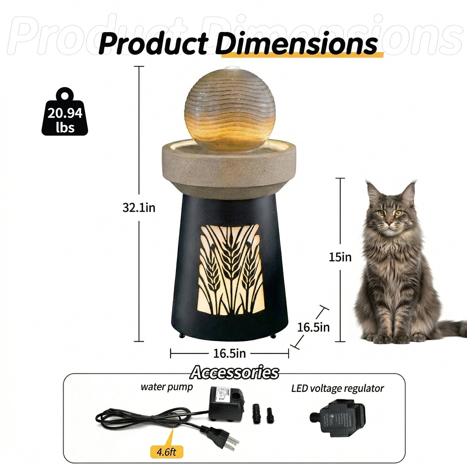 Outdoor Garden Lantern Light with Warm LED Leaf Silhouette