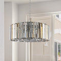 17' Chrome Crystal Pendant Chandelier