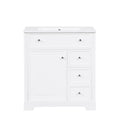 Bathroom Vanity With Sink Top, Cabinet With Door And 2 Drawers - White
