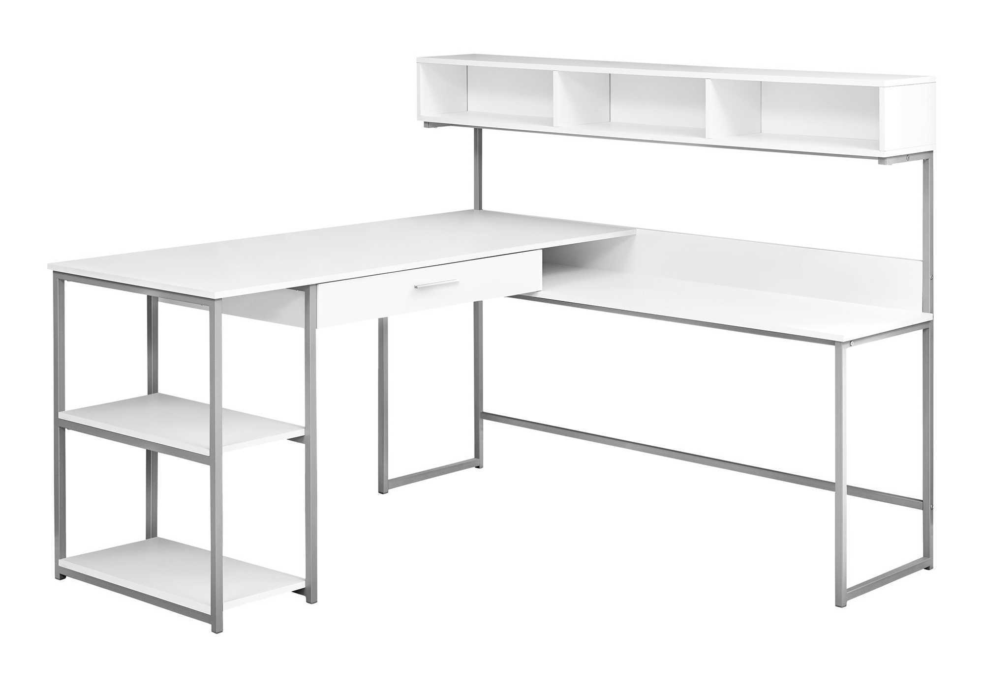 L-Shaped Corner Computer Desk with Storage Drawers