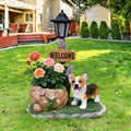 Corgi Dog Planter Garden Decor