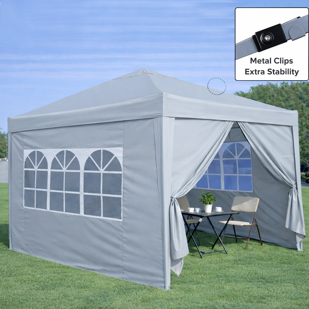 Outdoor 10x 10Ft Pop Up Gazebo Canopy Tent with Removable Sidewalls