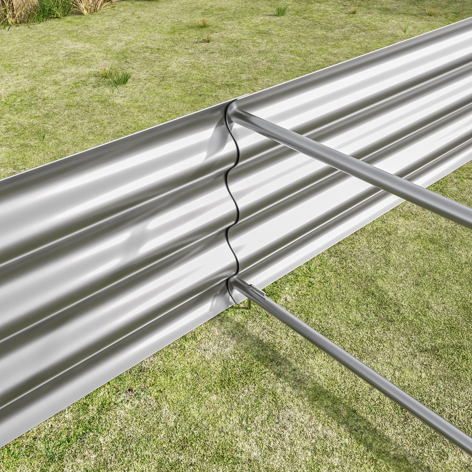 Raised Garden Bed Kit - Metal 7.6x3.7x0.98 ft
