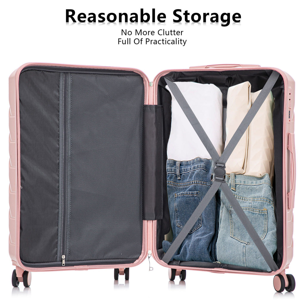 3 Pieces Set 20" / 24" / 28" Spinner Wheel Luggage With Combination Lock