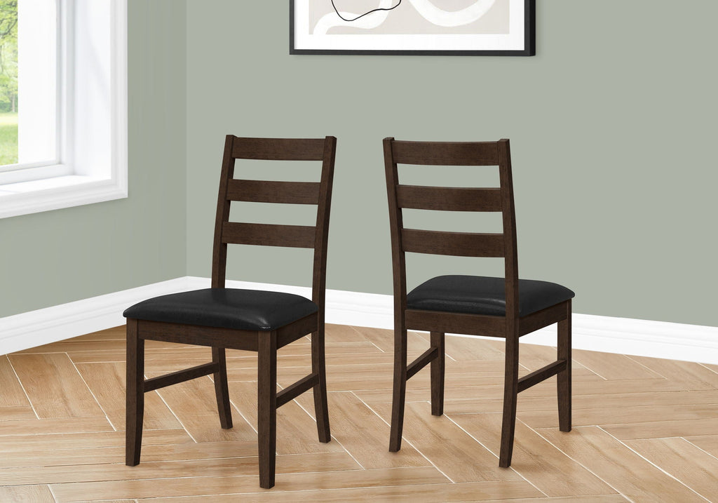 Dining Chair Set of 2 - Transitional Upholstered Black