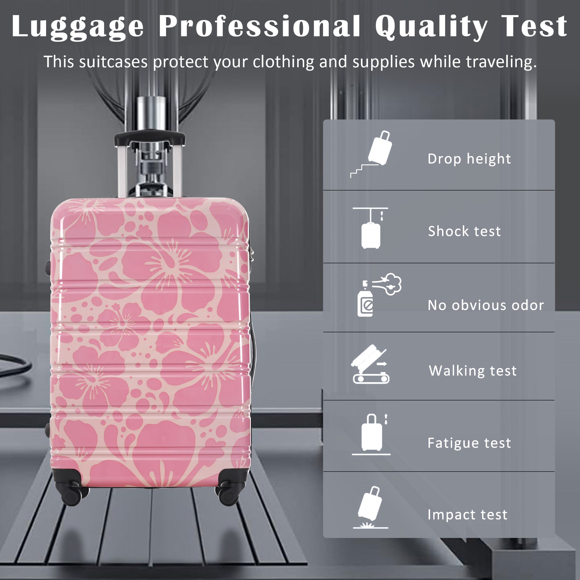 Hardshell Luggage Set 3-Piece Spinner Suitcases with TSA Lock
