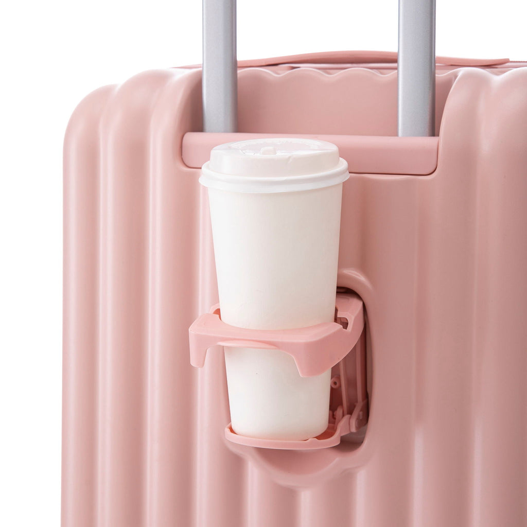 20" / 24" / 28" 3 Pieces / Set Spinner Wheel Luggage, Carry On Suitcase, With Cup Holder & USB Port & Phone Holder