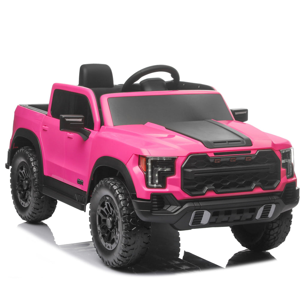 12V Kids Ride On Car With Remote Control, 4 Wheel Shock Absorption, Multifunctional Music Player Perfect Gift For Toddlers - Pink