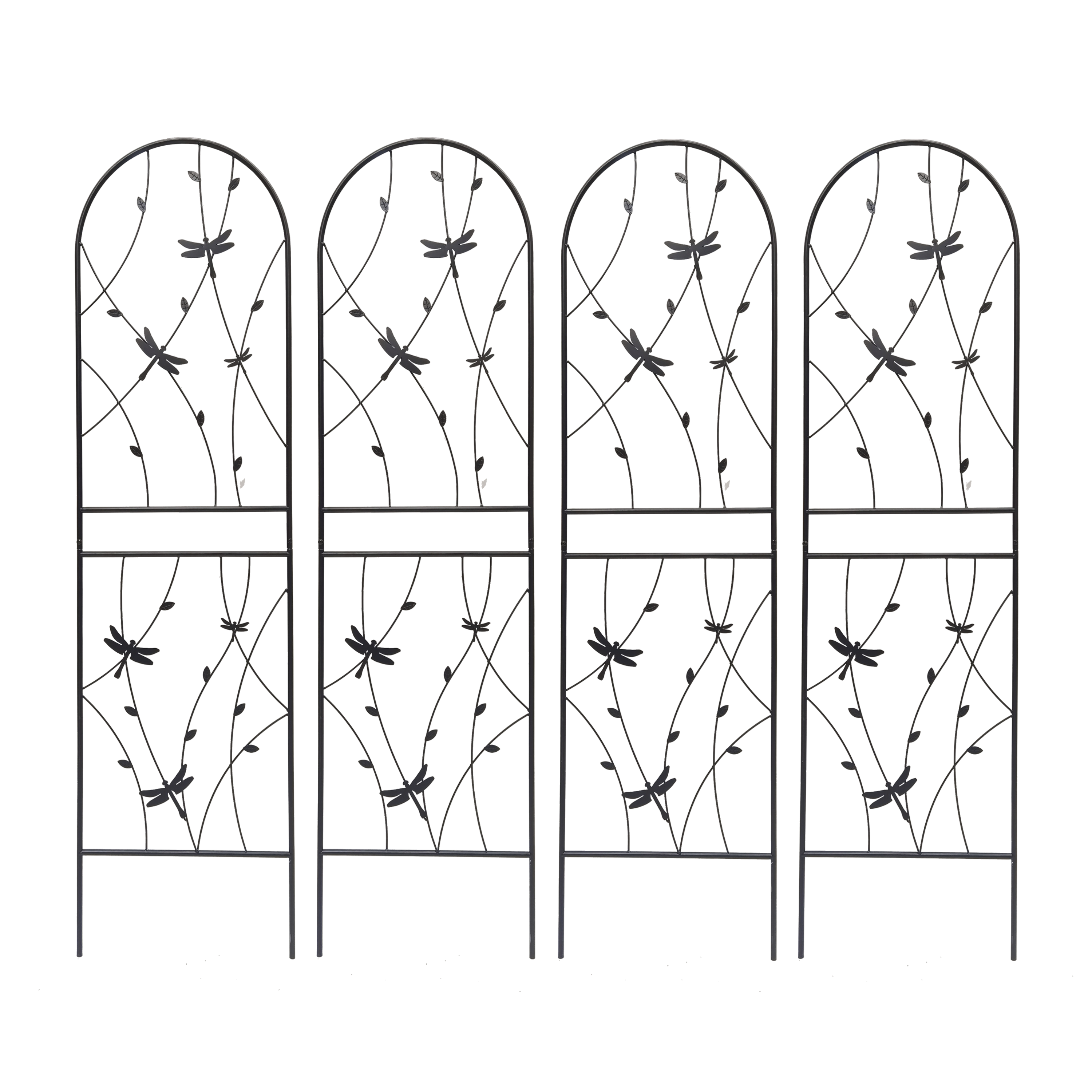 2 Pack Metal Garden Trellis 71" x 19.7" Rustproof Trellis for Climbing Plants