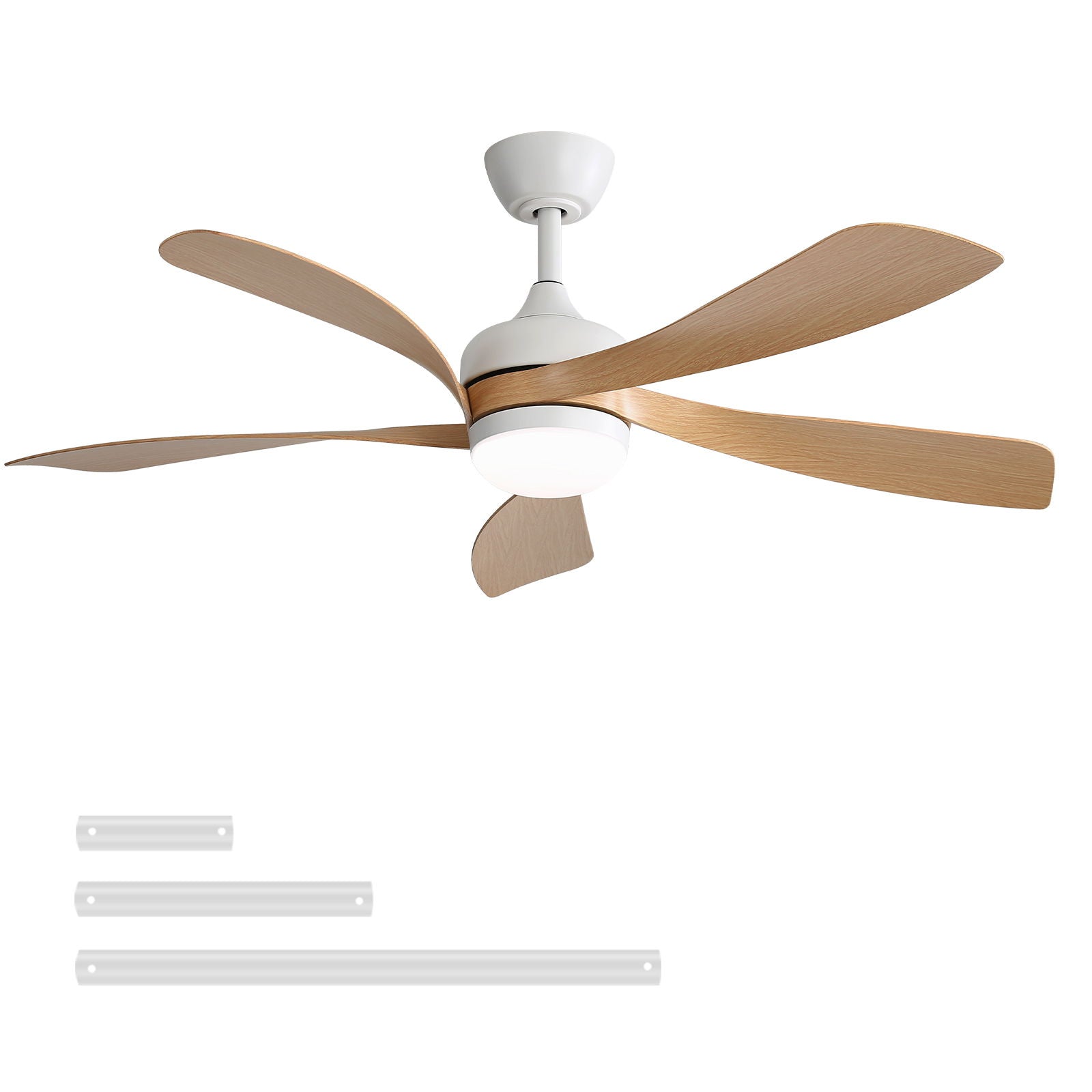 Ceiling Fan with DC Motor and Integrated Light