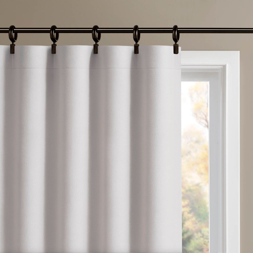 2-PK 52x84" Sound Blocking Total Blackout Curtain Panel Pair White