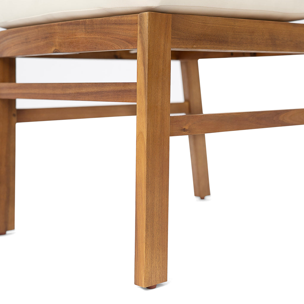 Outdoor 7 Pieces Acacia Wood Dining Set with Taiga 69 Table and Teak Finish