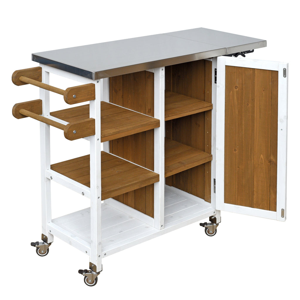 Foldable Outdoor Kitchen Island Patio Prep Station