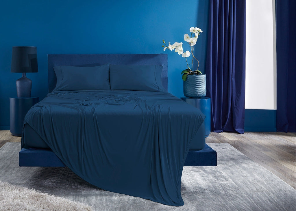 Bedgear Vertex Split Cal King Sheet Set, Navy