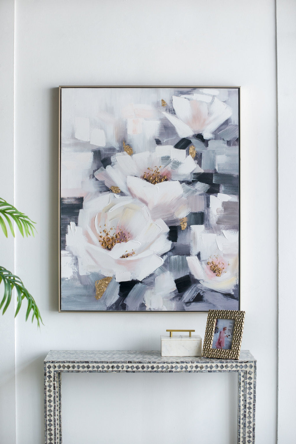 Sarah Framed Floral Wall Art, Large