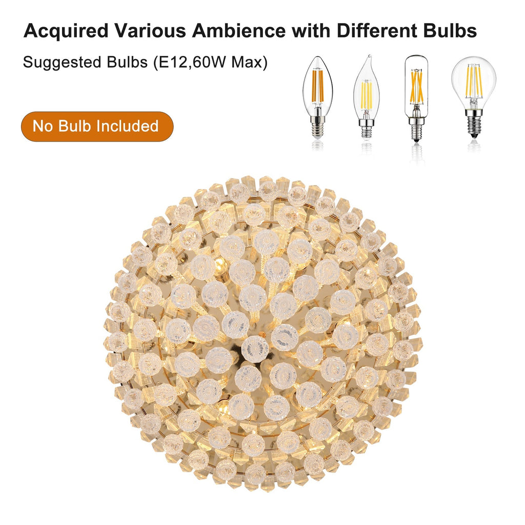 Gold Luxury Modern Style Crystal Ceiling Chandelier