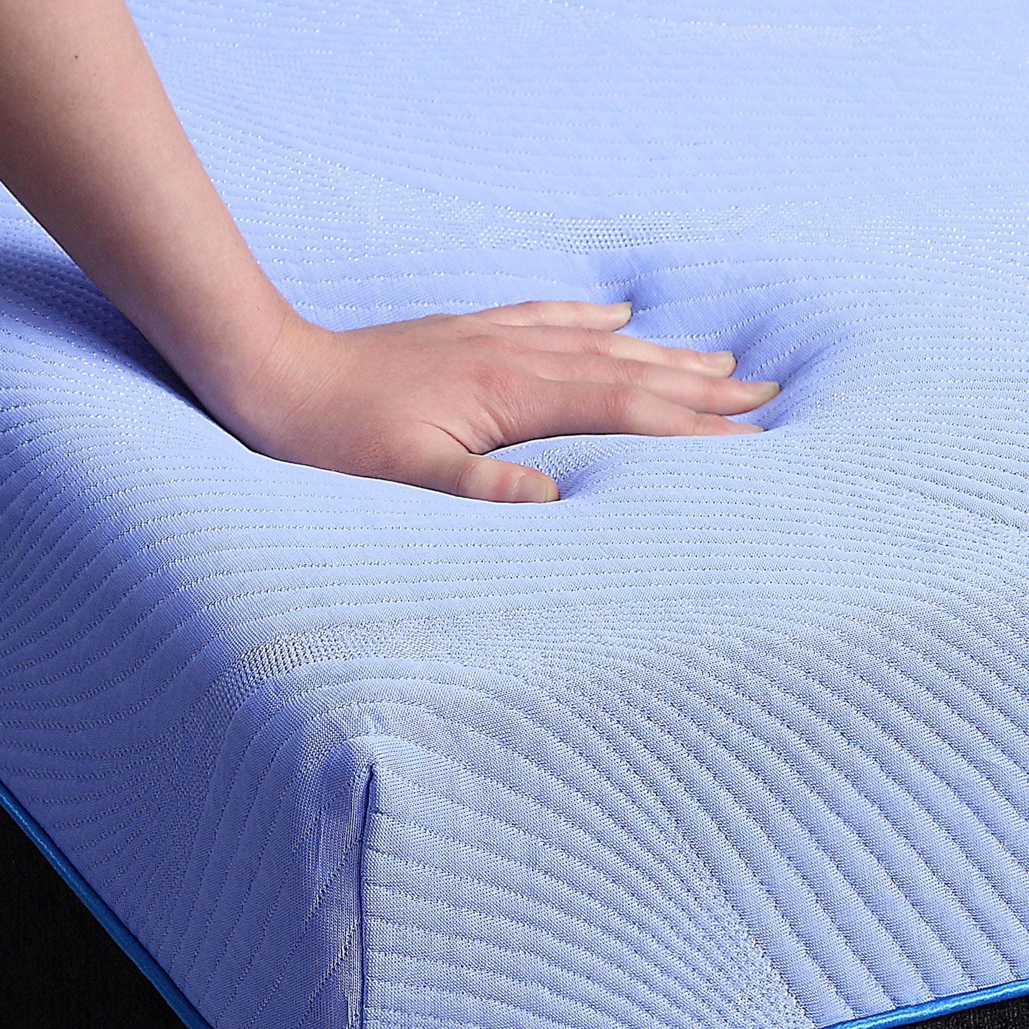 Refresh - 12" Flex Head Memory Foam Hybrid Mattress And Adjustable Base Bundle - Blue - Queen