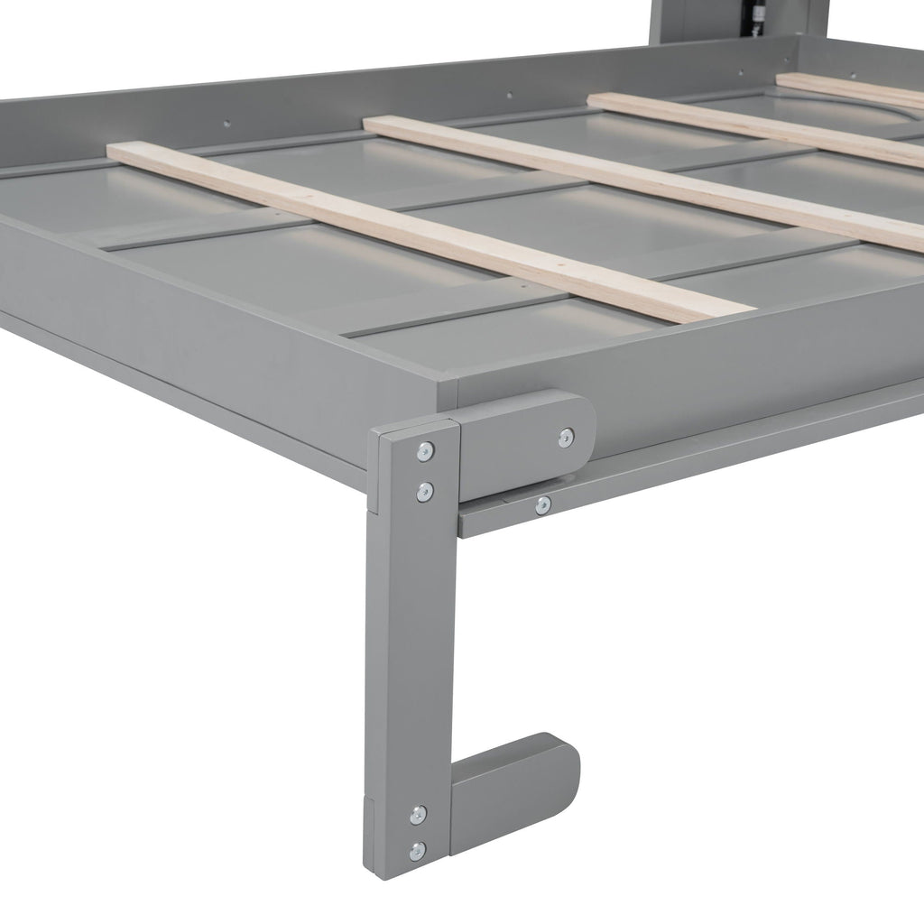 Murphy Wall Bed With Shelves, Space Saving