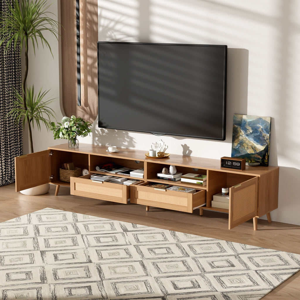 TV Stand Media Console With Cable Management