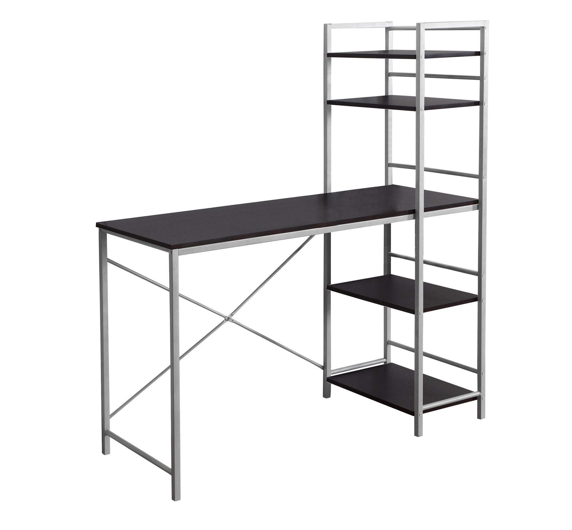 Computer Desk for Home Office with Laptop Storage Shelves